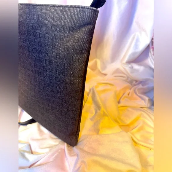 BVLGARI Monogram Canvas Crossbody Bag Rare Vintage 2000s Pristine AUTHENTIC - Picture 8 of 14